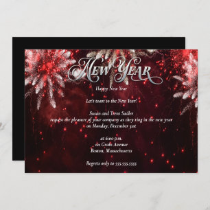 Elegant Bright New Years Eve Party Invitation