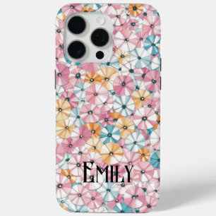 Elegant bright pastel color spring flowers #7 iPhone 15 pro max case