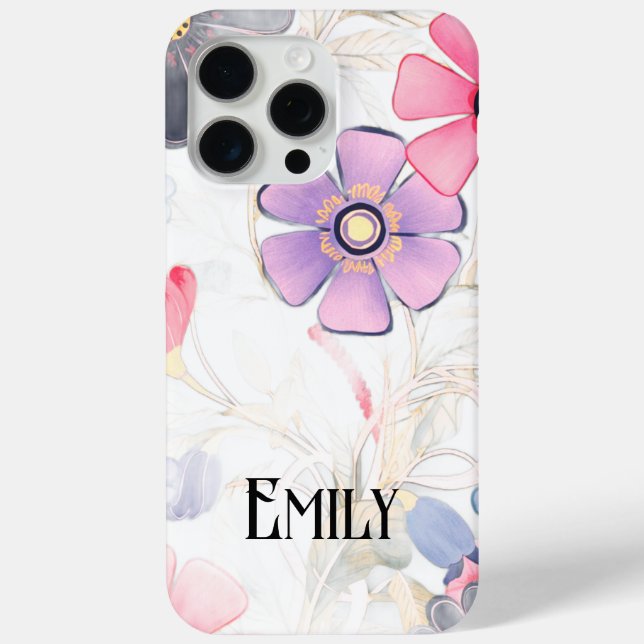 Elegant bright pastel colour spring flowers #7 Case-Mate iPhone case (Back)