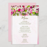 Elegant Bright Pink Floral Wedding Menu<br><div class="desc">Our elegant bright pink floral wedding dinner menu card is perfect for an elegant wedding,  minimal wedding or any other celebration. All text elements and of this wedding menu card can be customised.
Do you have specific personal design wishes? Feel free to contact me blackflyoleg@gmail.com</div>