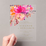 Elegant Bright Pink Watercolor Floral Wedding Acrylic Invitations<br><div class="desc">Set the tone for your special day with these "Elegant Bright Pink Watercolor Floral Wedding Acrylic Invitations, " perfect for a modern and romantic wedding celebration. Featuring vibrant watercolor florals in bright pink and a clean, contemporary design on sleek acrylic, these invitations exude timeless elegance with a bold, stylish twist....</div>