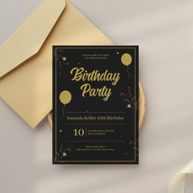 Elegant  Brithday  Invitation (Creator Uploaded)