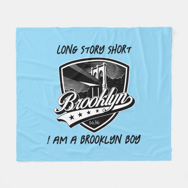 Elegant Brooklyn Logo Design Fleece Blanket (Front (Horizontal))