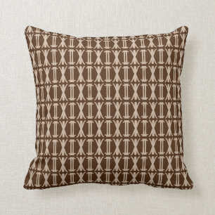 Elegant Brown and Beige Cushion