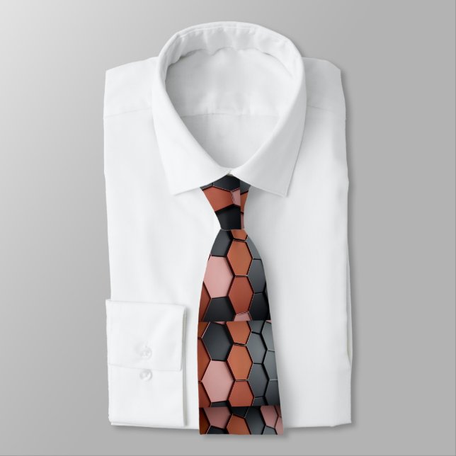 Elegant Brown and Gray Tie (Tied)