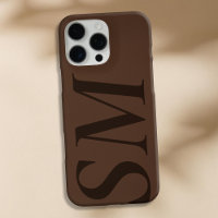 Elegant Brown Bold Initial Monogram