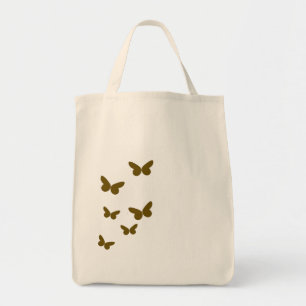 Elegant Brown Butterfly Minimalist Modern Tote Bag