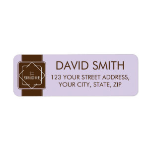 Elegant Brown customisable modern minimalist Return Address Label