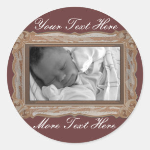 Elegant Brown Frame Stickers