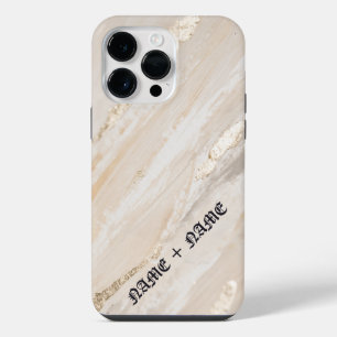 Elegant brown gold glitter iPhone 14 Pro Max Case