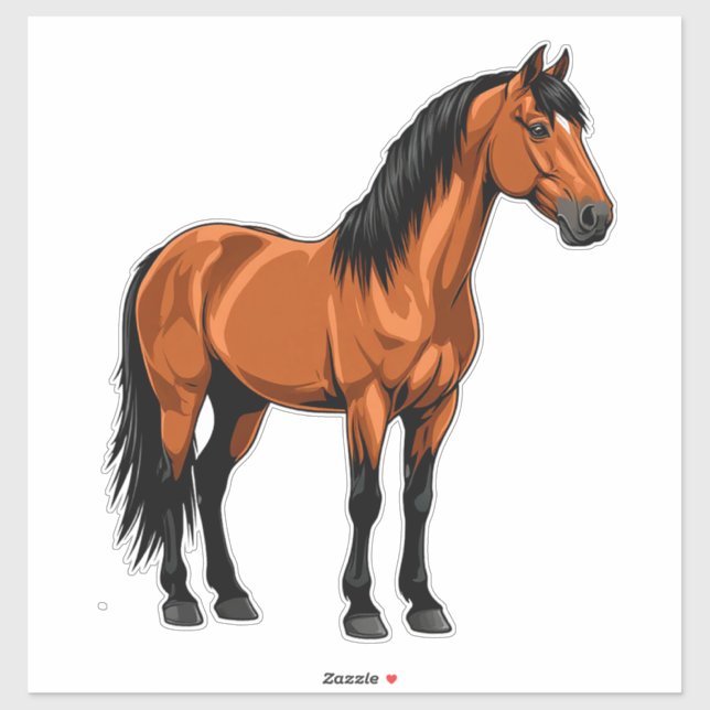 Elegant Brown Horse (Sheet)