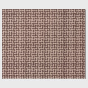 Elegant Brown Houndstooth Classic Preppy Pattern Wrapping Paper
