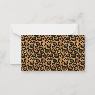 Elegant Brown Leopard Spots Wild Animal Glam Card