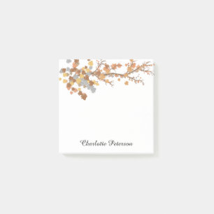 Elegant Brown Maple Leaves Autumn Fall Post-it Notes