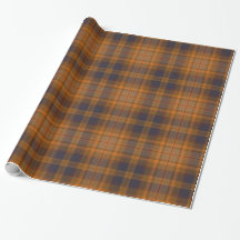 Elegant Brown | Orange | Blue Plaid Checkered