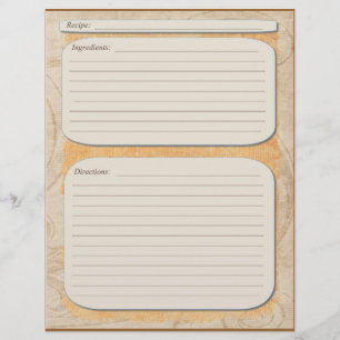 Elegant brown orange fade recipe page