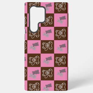 Elegant Brown & Pink Plaid Samsung Galaxy Case