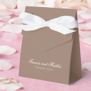 Elegant Brown Romantic Wedding Favour Box