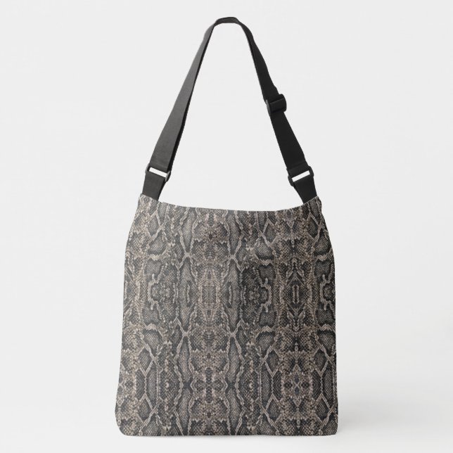 elegant brown SNAKE SKIN pattern | Crossbody Bag (Front)