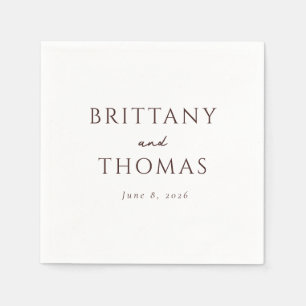 Elegant Brown Typographic Napkin