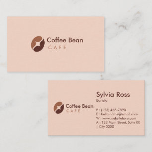 Elegant Brown Typography Warm Charm Coffee Soft Business Card
