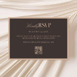 Elegant Brown Wedding RSVP Card<br><div class="desc">Create your own custom wedding RSVP cards in an elegant old money style featured in brown color.</div>