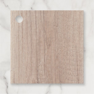 Elegant Brown Wood Board Look Blank Template Favour Tags
