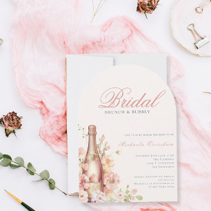 Elegant Brunch and Bubbly Bridal Shower Invitation