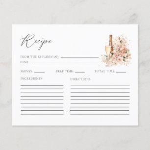 Elegant Brunch & Bubby Bridal Shower Recipe Card