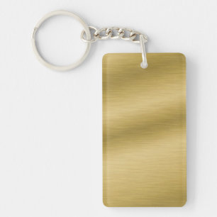 Elegant Brushed Gold Key Ring