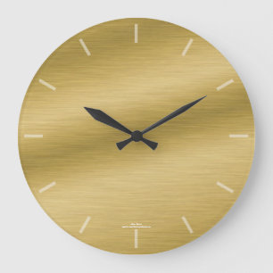 Elegant Brushed Gold Look Clock