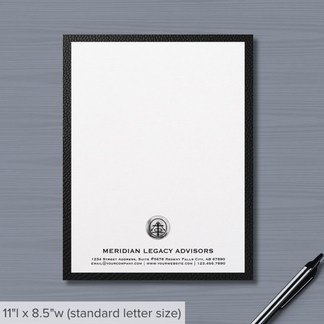 Elegant Brushed Silver Logo Letterhead (Creator Uploaded)