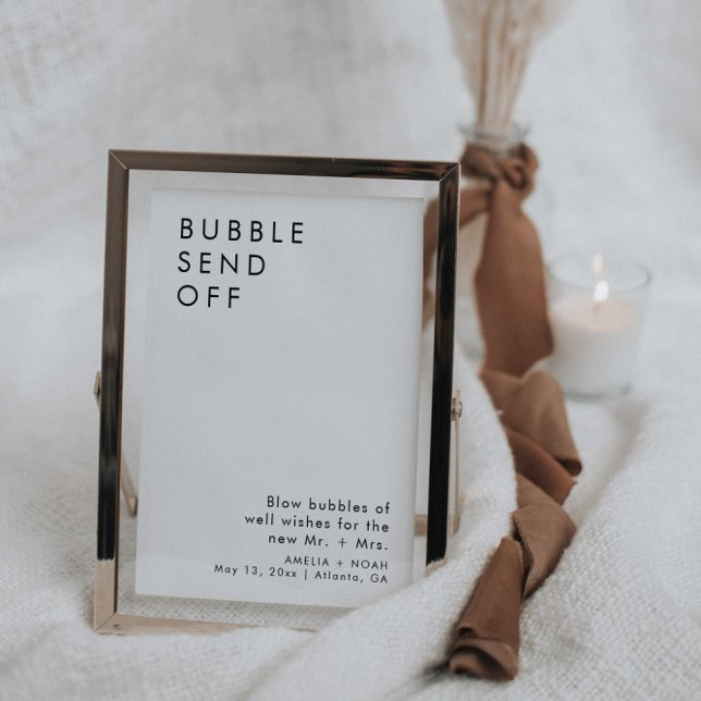 Elegant Bubble Send Off Wedding Reception Sign (Creator Uploaded)
