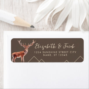 Elegant Buck Weddings Return Address  Label