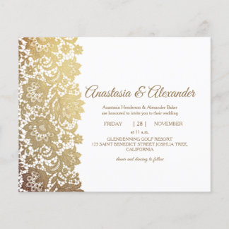 Elegant Budget Invitation to wedding ceremony. Flyer