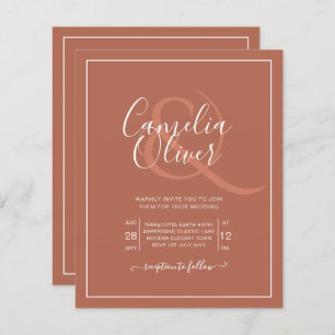 Elegant BUDGET Wedding Terracotta Classic Wedding