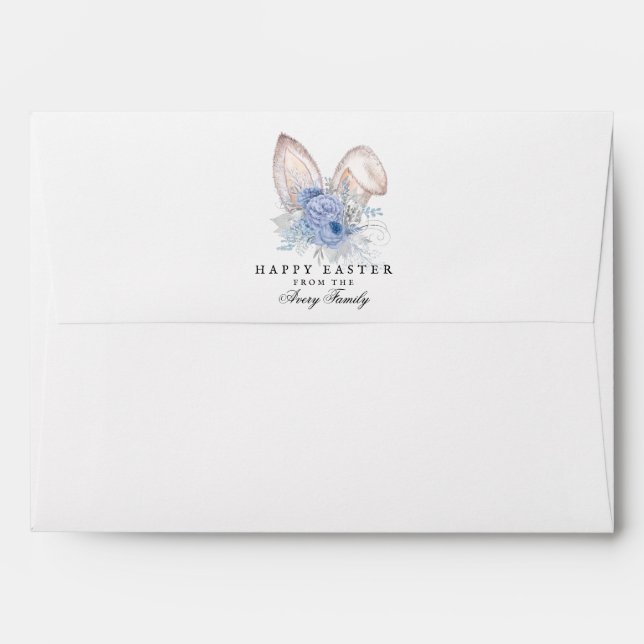 Elegant Bunny Ears Easter Envelope (Back (Top Flap))