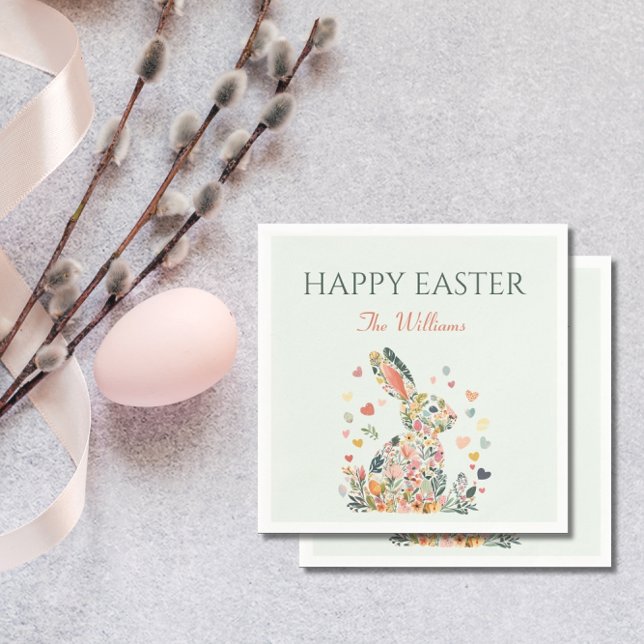 Elegant Bunny Spring Brunch Napkin (Creator Uploaded)