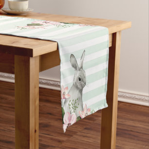 Elegant Bunny striped design Short Table Runner