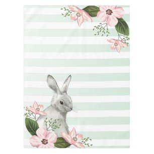 Elegant Bunny striped design Tablecloth