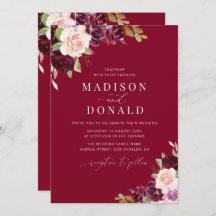 elegant burgundy and blush floral wedding