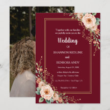 Elegant Burgundy and Blush Floral Wedding