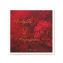 Elegant Burgundy and Red Floral Wedding