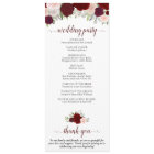 Elegant Burgundy Boho Watercolor Floral Wedding