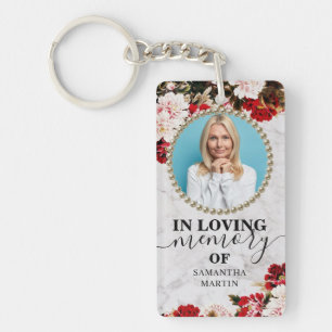 Elegant Burgundy Celebration of life Gift Keychain