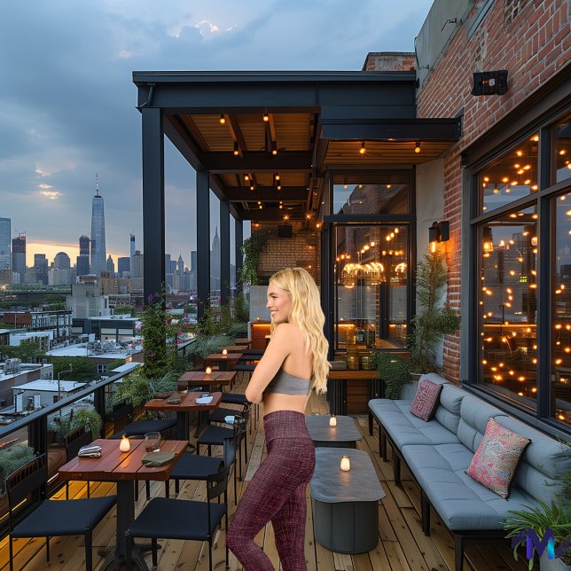 Elegant Burgundy Denim: Personalise Logo & Text Capri Leggings (Creator Uploaded)