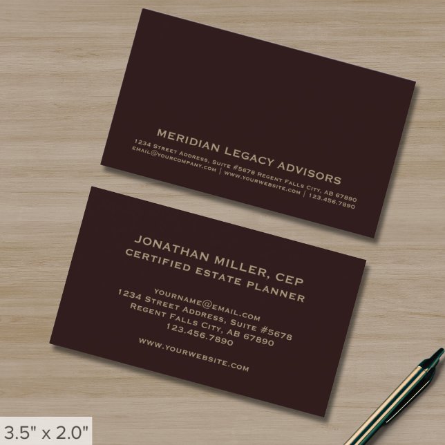 Elegant Burgundy Gold Business Card (Creator Uploaded)