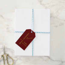 Elegant Burgundy Gold Christmas Custom Gift