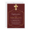 Elegant Burgundy Gold Cross Boys Confirmation