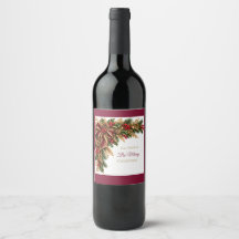 Elegant Burgundy Gold Eat Drink Be Merry Christmas